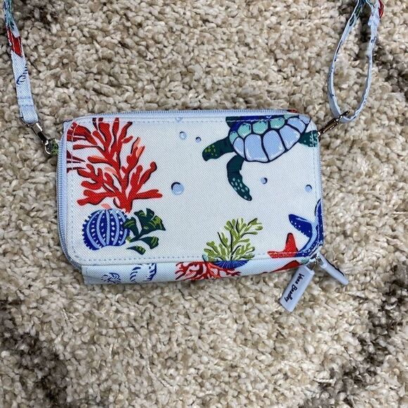 Vera Bradley Anchors Aweigh RFID Lighten Up Wallet Crossbody Bag - Picture 3 of 6